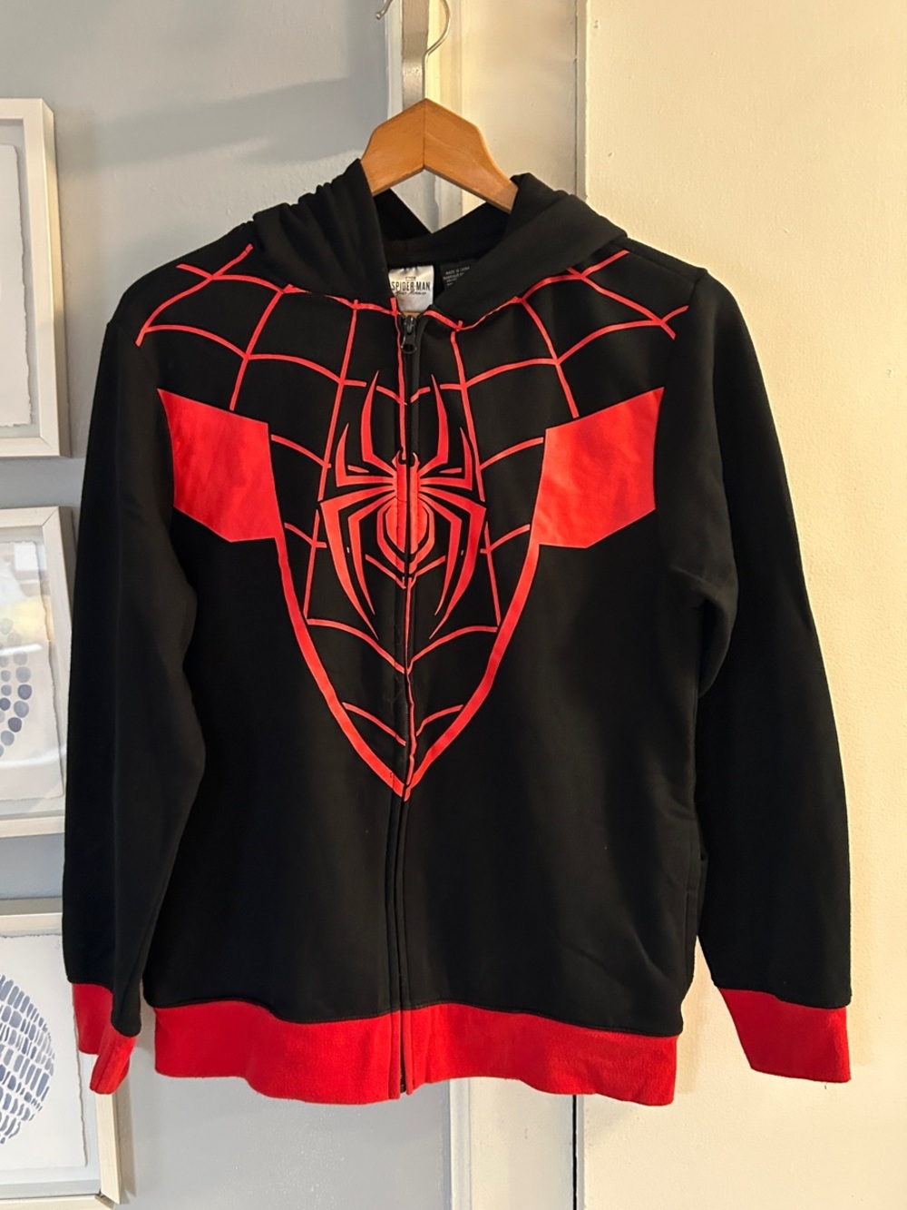 Official Marvel SPIDER-MAN Miles Morales Full Zip Hoodie Sweatshirt Youth XXL